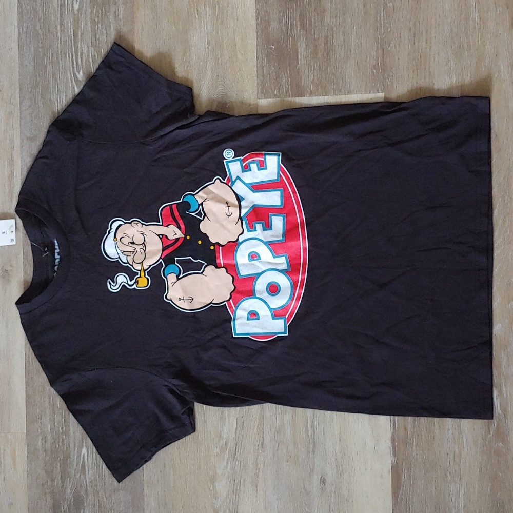 NWT Popeye Graphic T-Shirt Black Size S